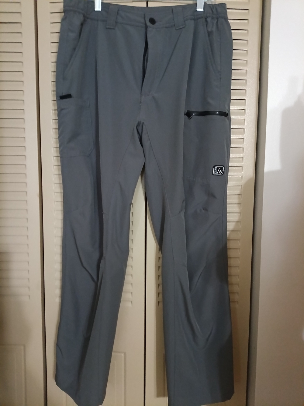 Men's Gray Fintech Cargo Pants with Zip Utility Pocket
